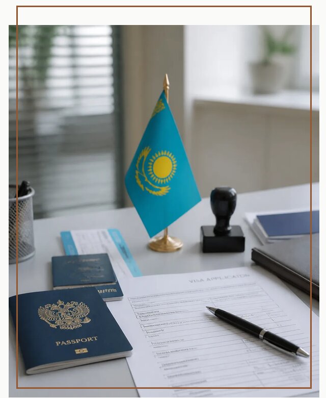 Оформление визы в Казахстан для поездки и работы в Омске